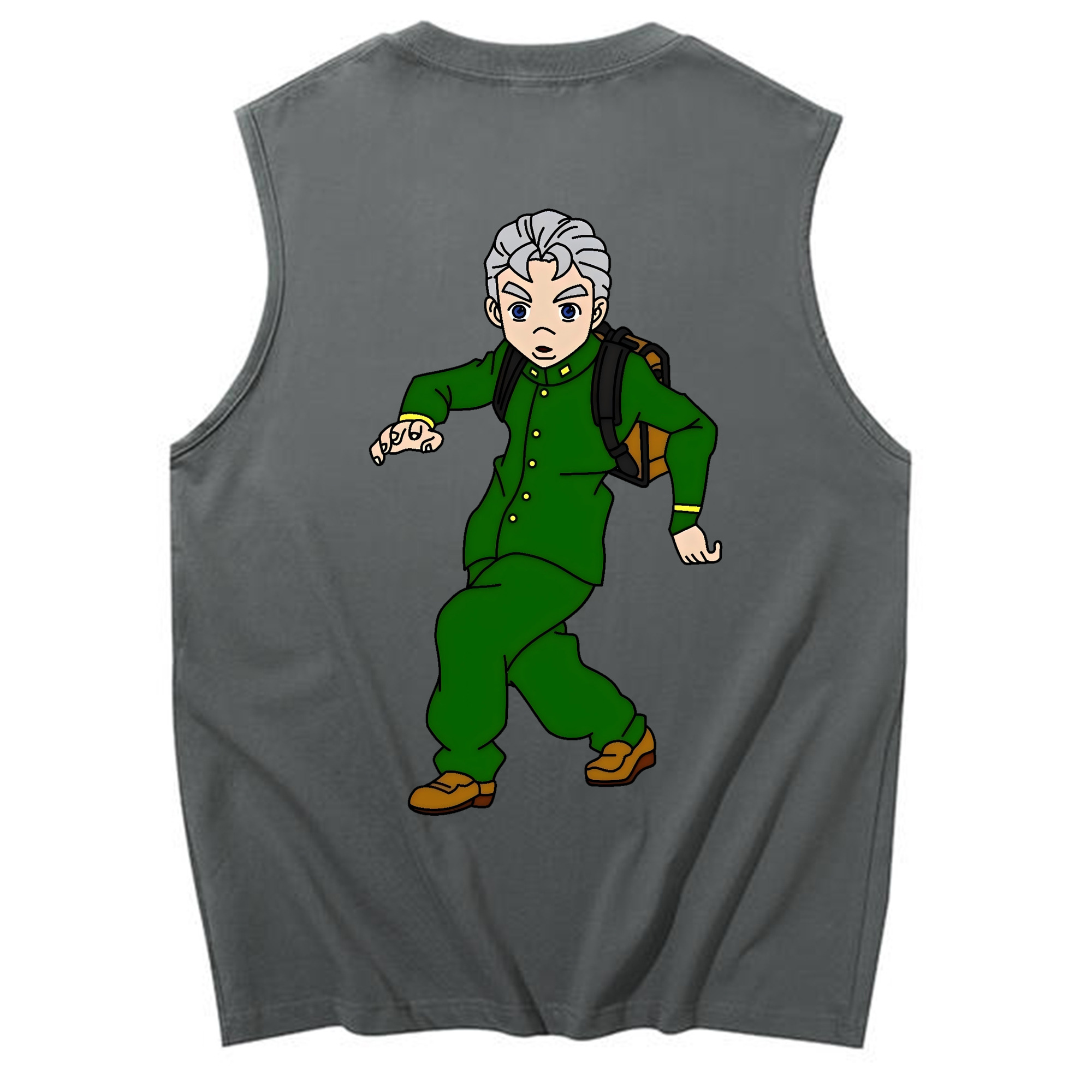 （画像用） ジョジョの奇妙な冒険 広瀨康一 JoJo's Bizarre Adventure Hirose Koichi コットン100％タンクトップ（背面プリント）
